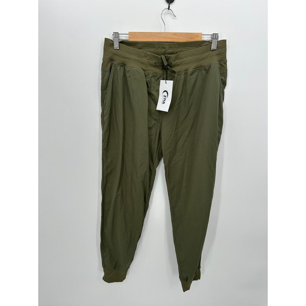 Zyia Womens Olive Green Trail Jogger Pants Sz XL 29" Inseam Outdoors Casual Hike